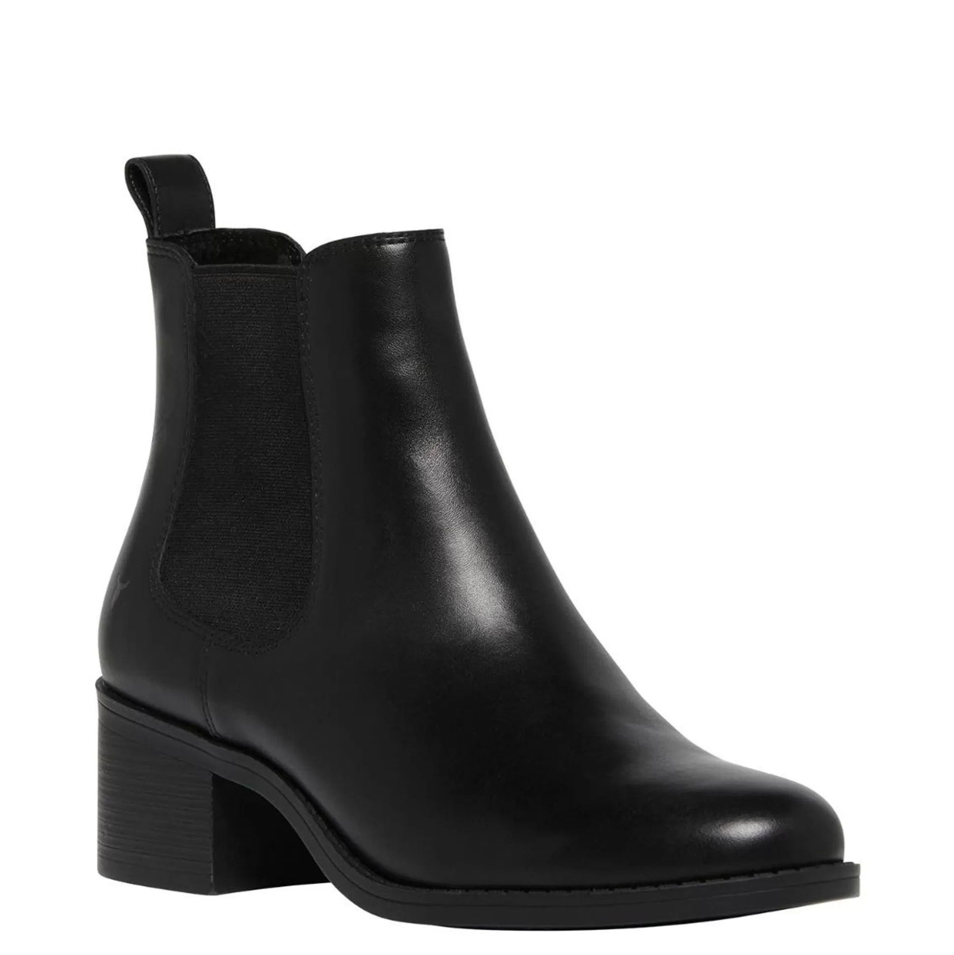 Woman Windsor Smith Low Heel Boots*Beyond Black Leather Boot