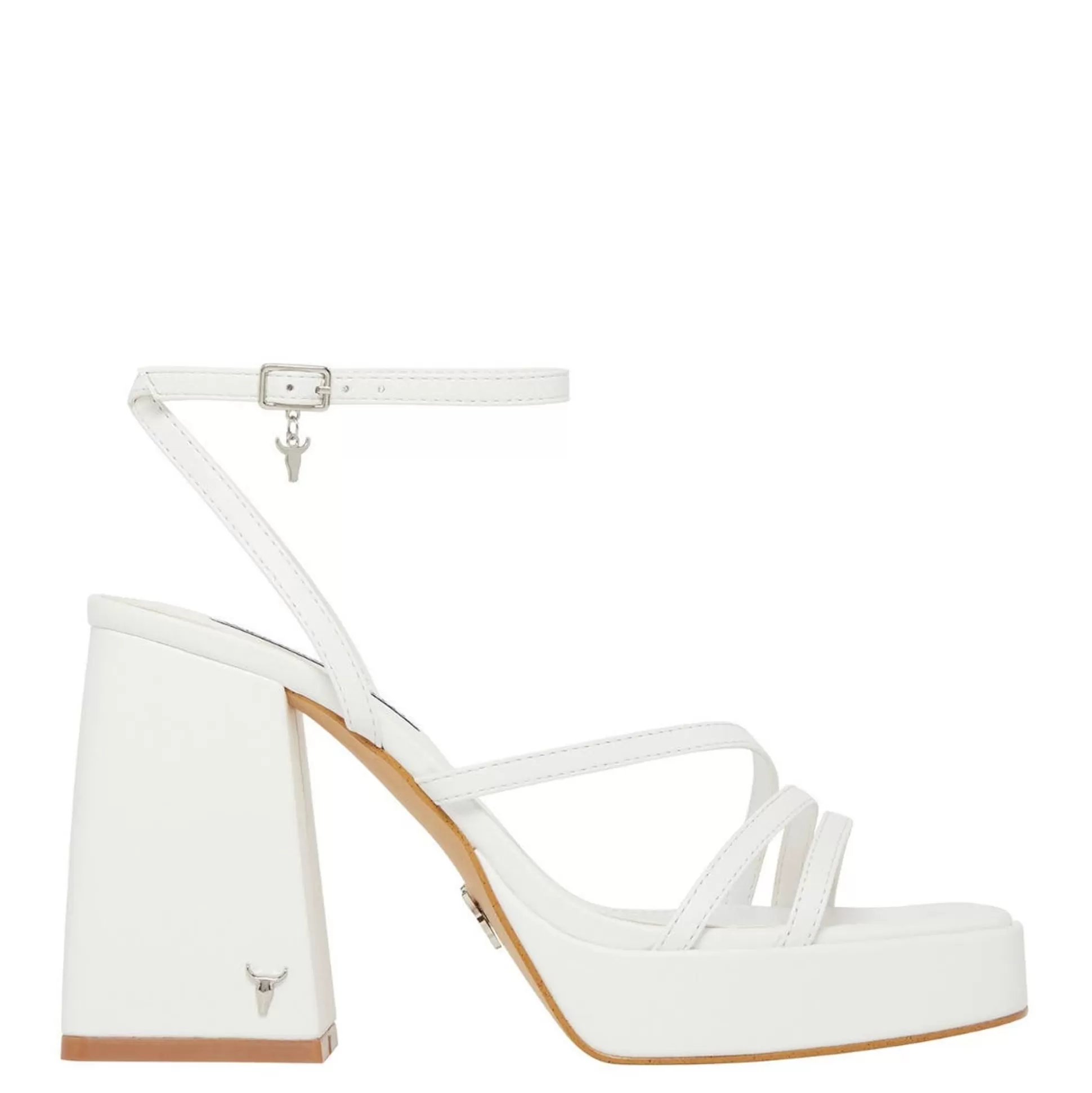 Woman Windsor Smith Platform Heels*Charms White Leather Heel