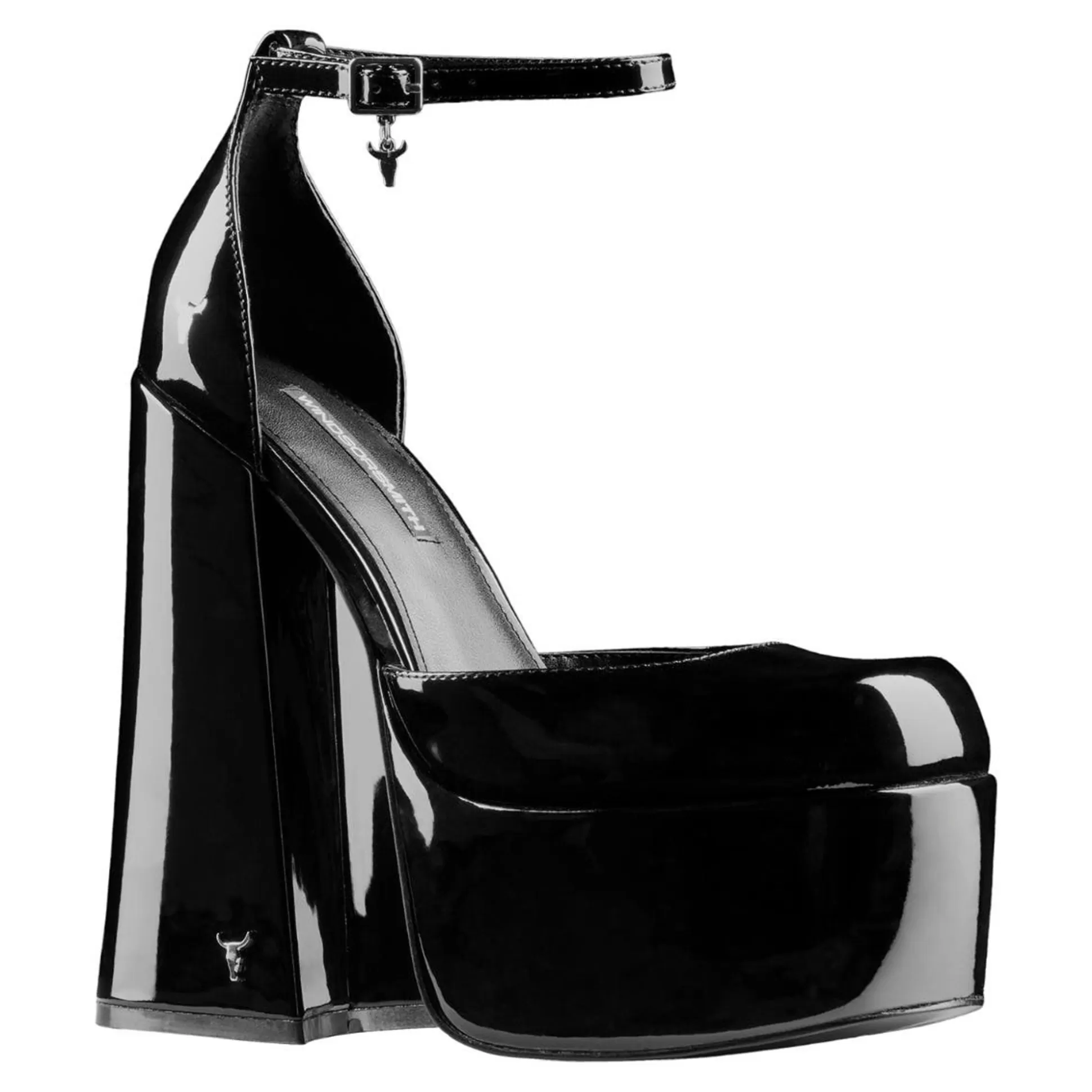 Woman Windsor Smith High Heels*Diamonds Black Patent Leather