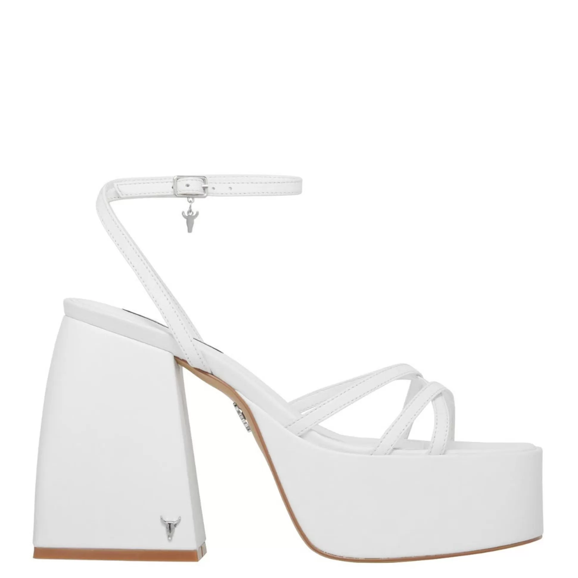 Woman Windsor Smith Platform Heels*Heaven White Leather Heel