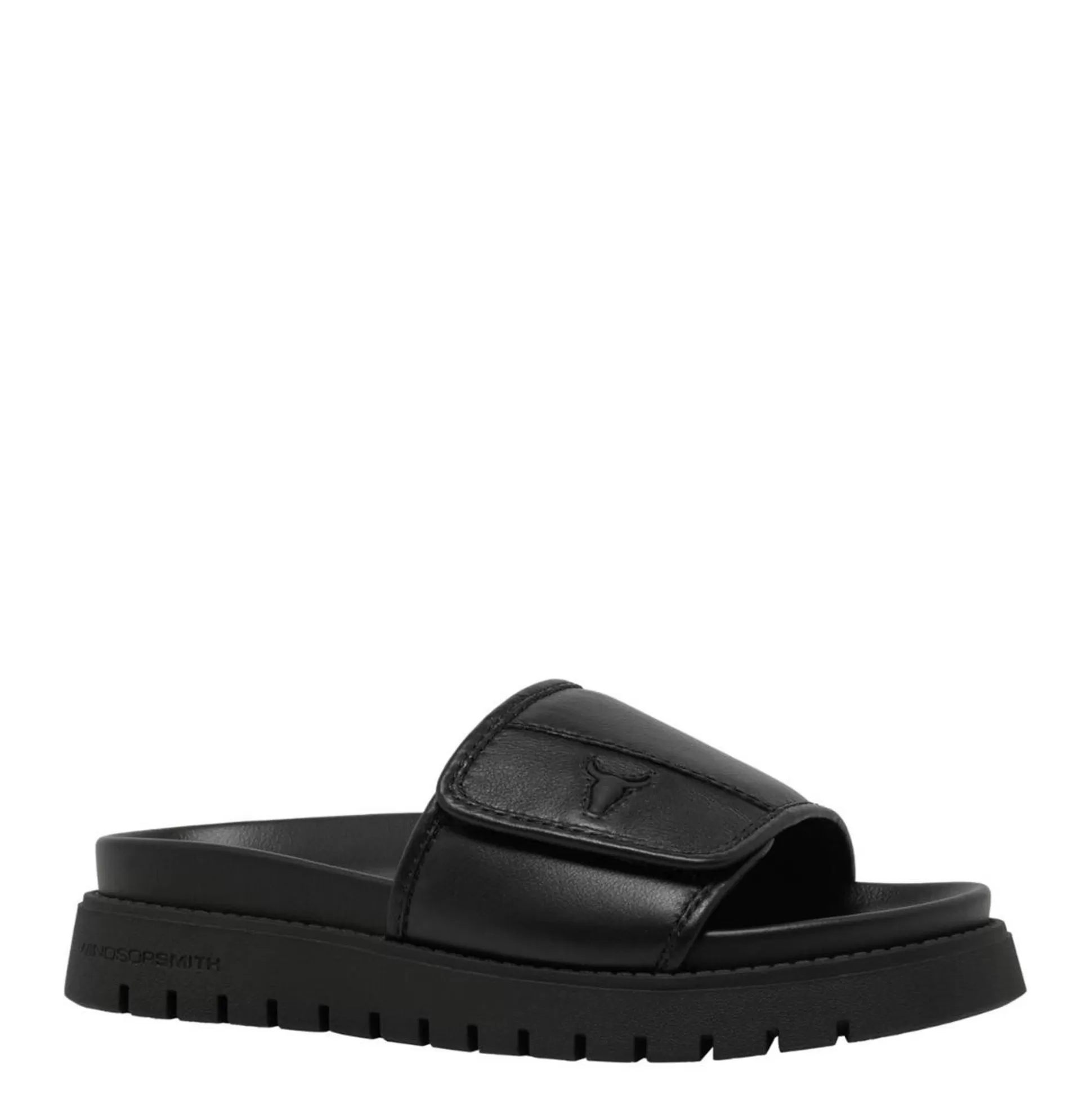 Woman Windsor Smith Flat Sandals*Memories Black Leather