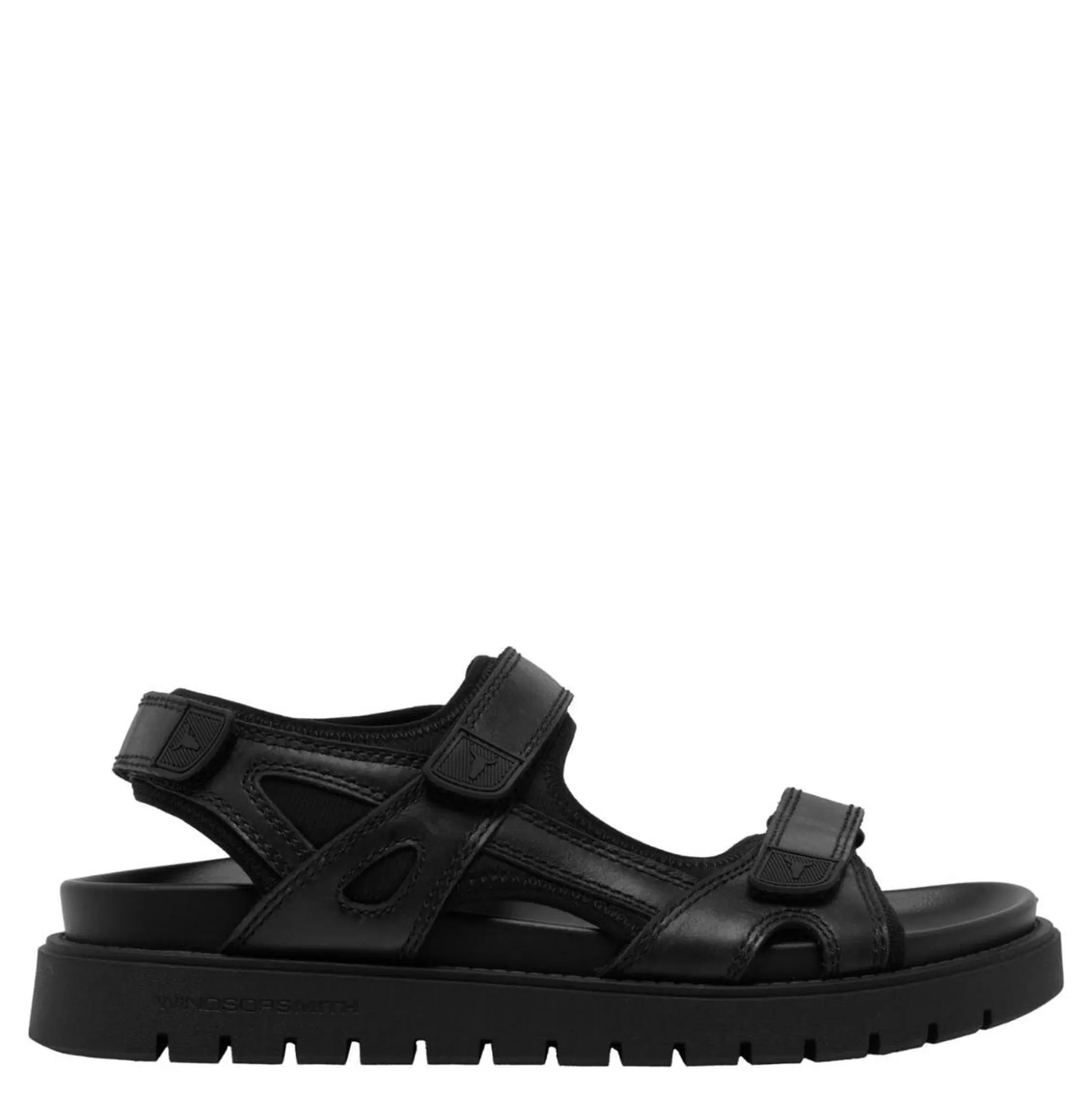 Man Windsor Smith Sandals*Raven Black Leather