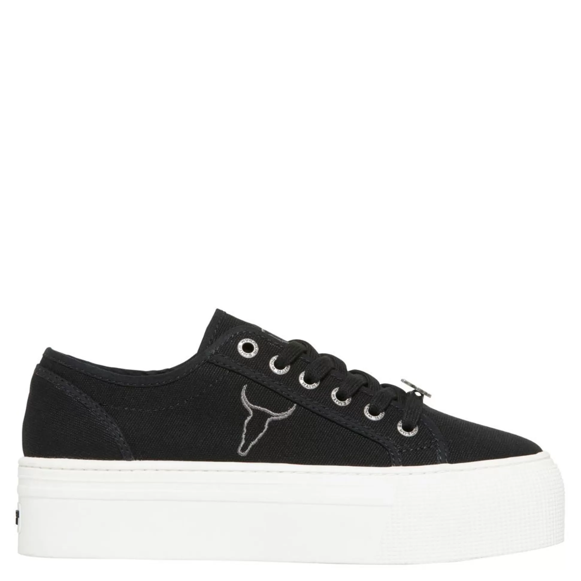 Woman Windsor Smith Sneakers*Ruby Black Canvas / White Sneaker