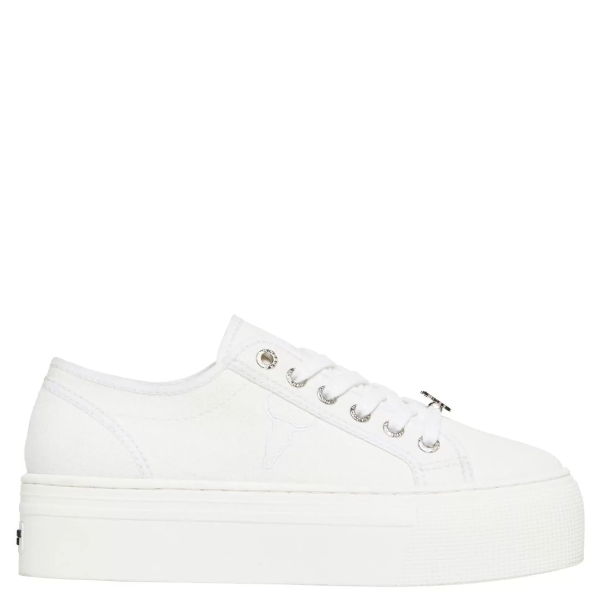 Woman Windsor Smith Sneakers*Ruby White Canvas Sneaker