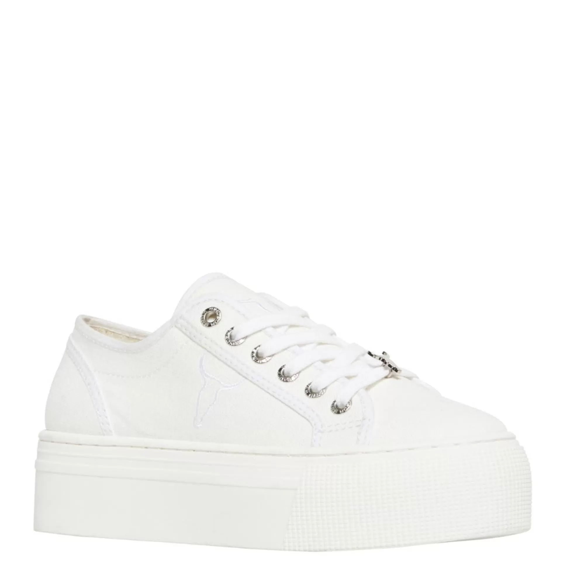 Woman Windsor Smith Sneakers*Ruby White Canvas Sneaker