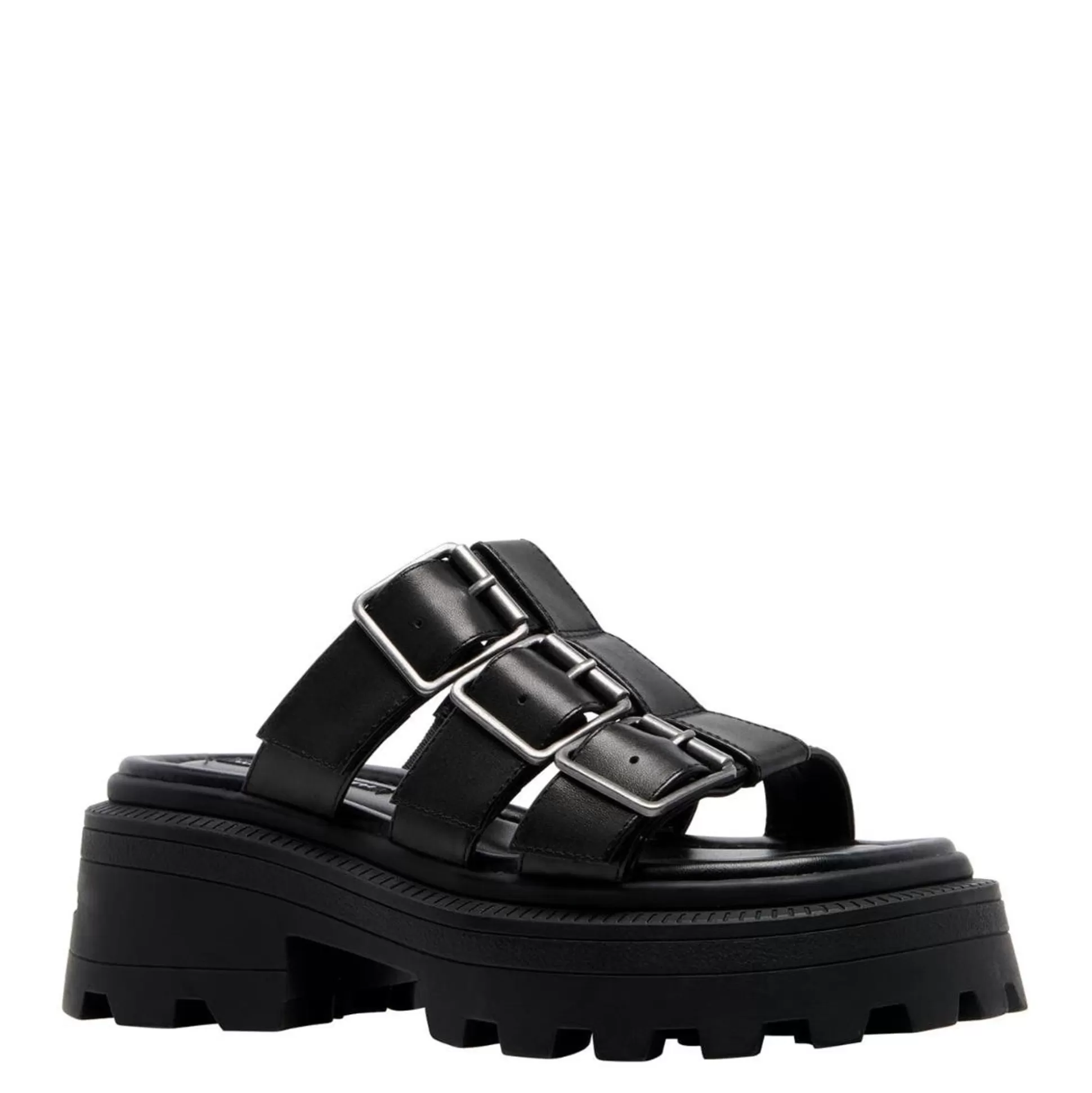 Woman Windsor Smith Chunky Sandals*Rush Black Leather