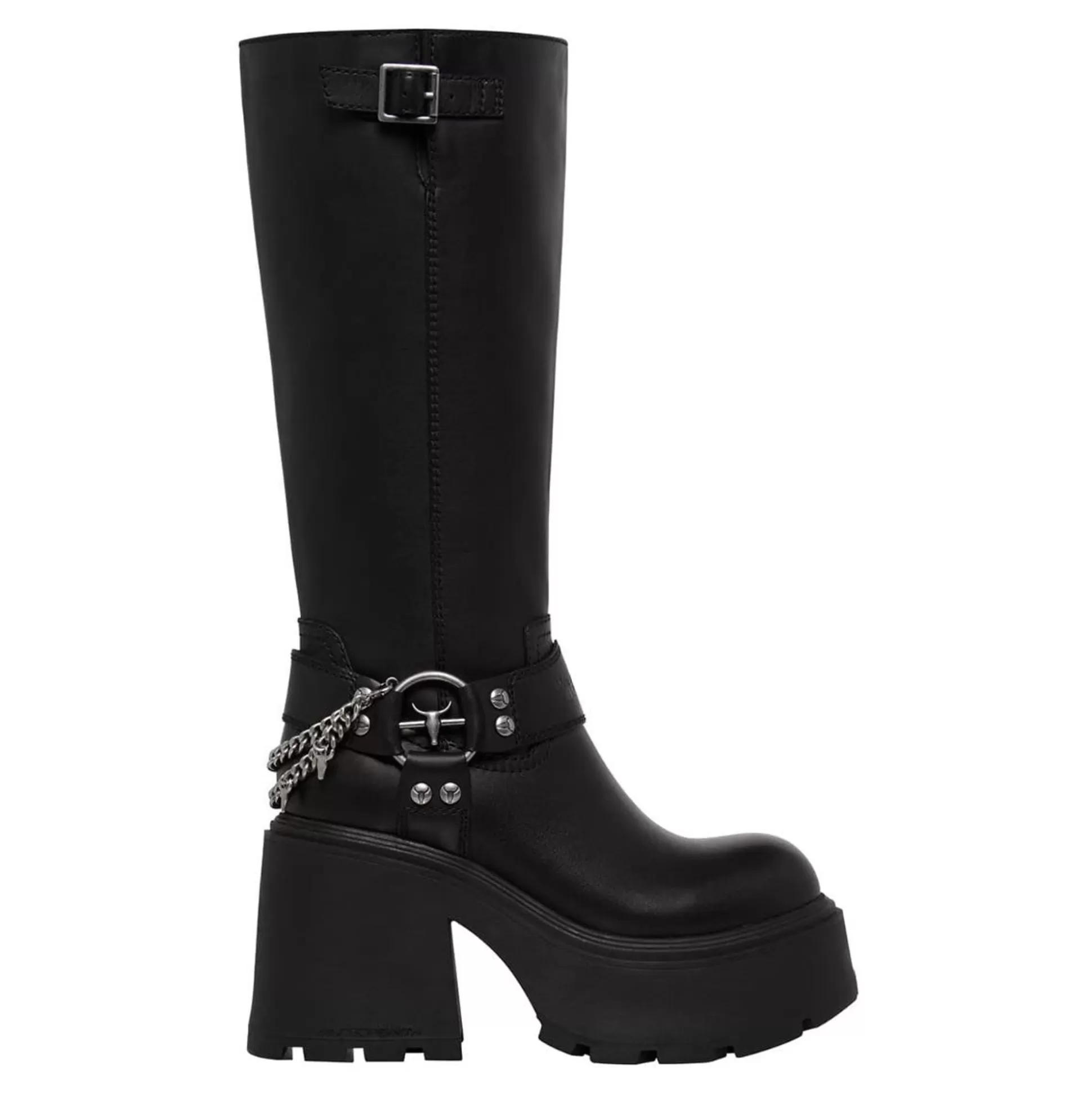 Woman Windsor Smith Platform Boots*Security Black Leather