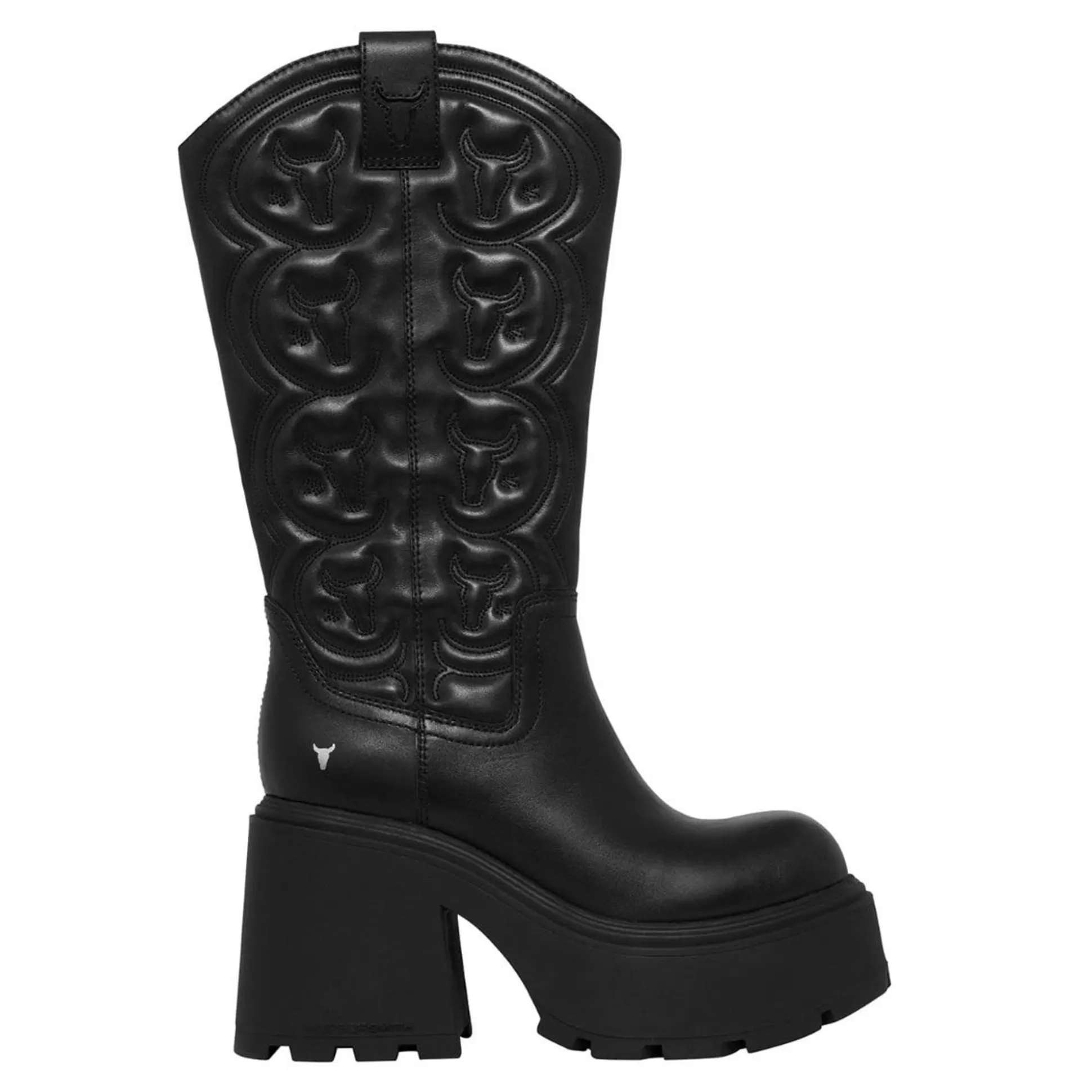 Woman Windsor Smith Platform Boots*Sensation Black Leather