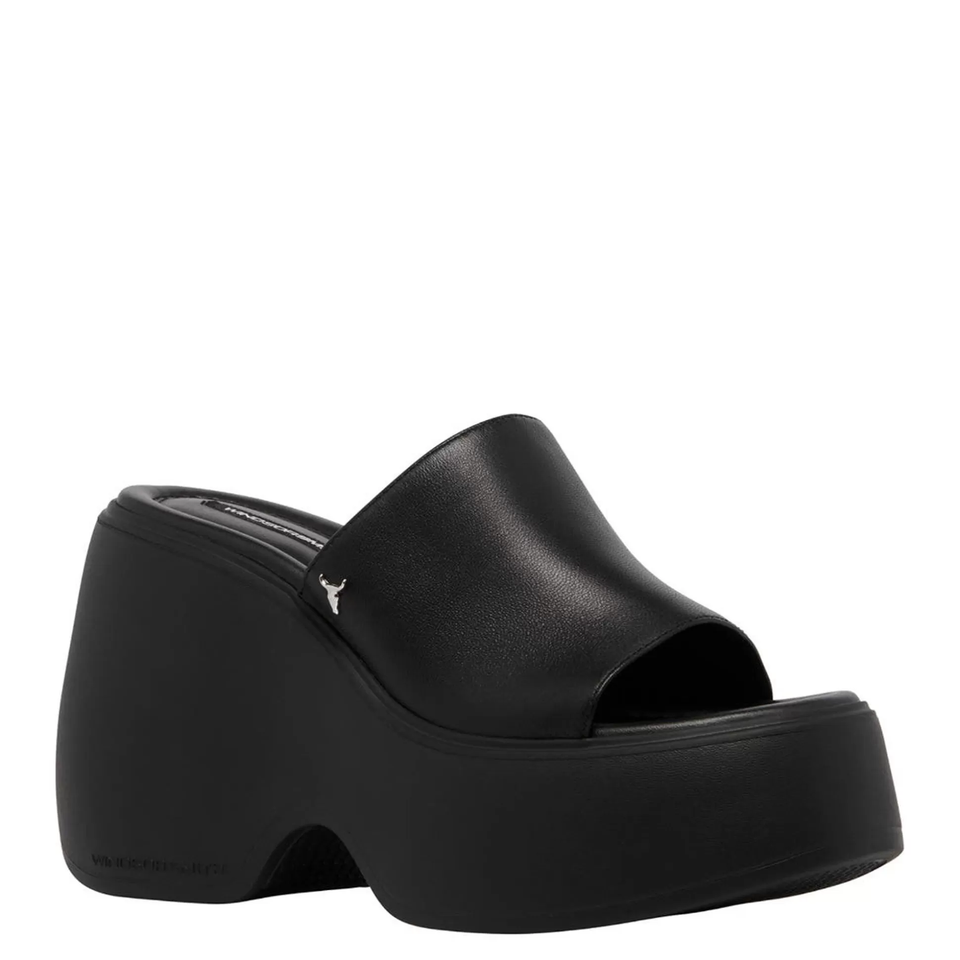 Woman Windsor Smith Chunky Sandals*Sweetie Black Leather Platform Sandals