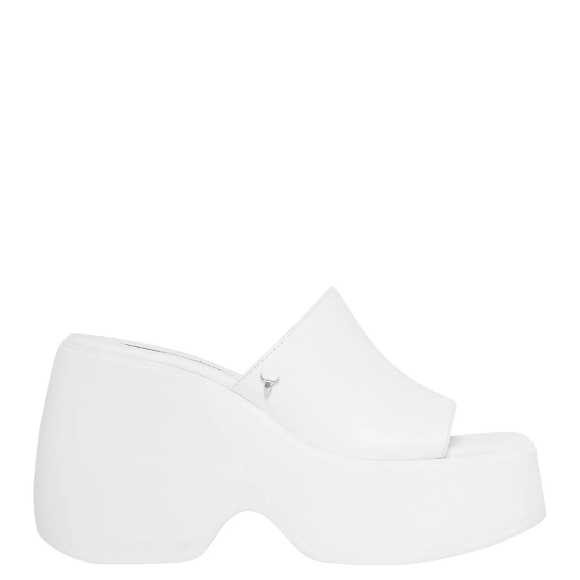 Woman Windsor Smith Chunky Sandals*Sweetie White Leather Platform Sandals