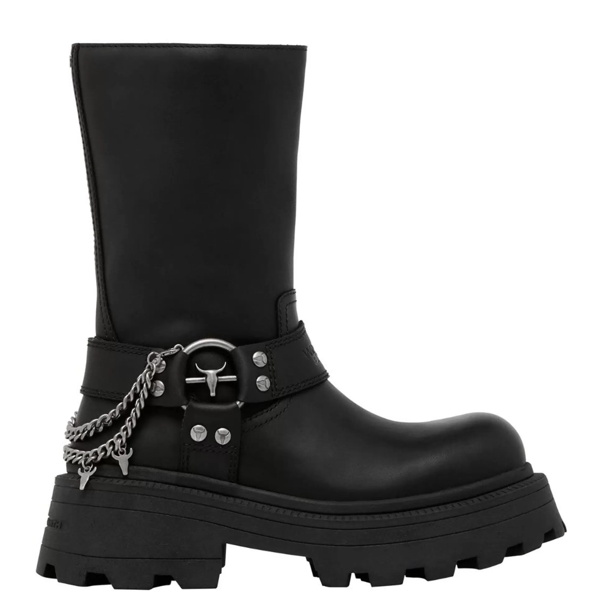 Woman Windsor Smith Platform Boots*Thrilling Black Leather