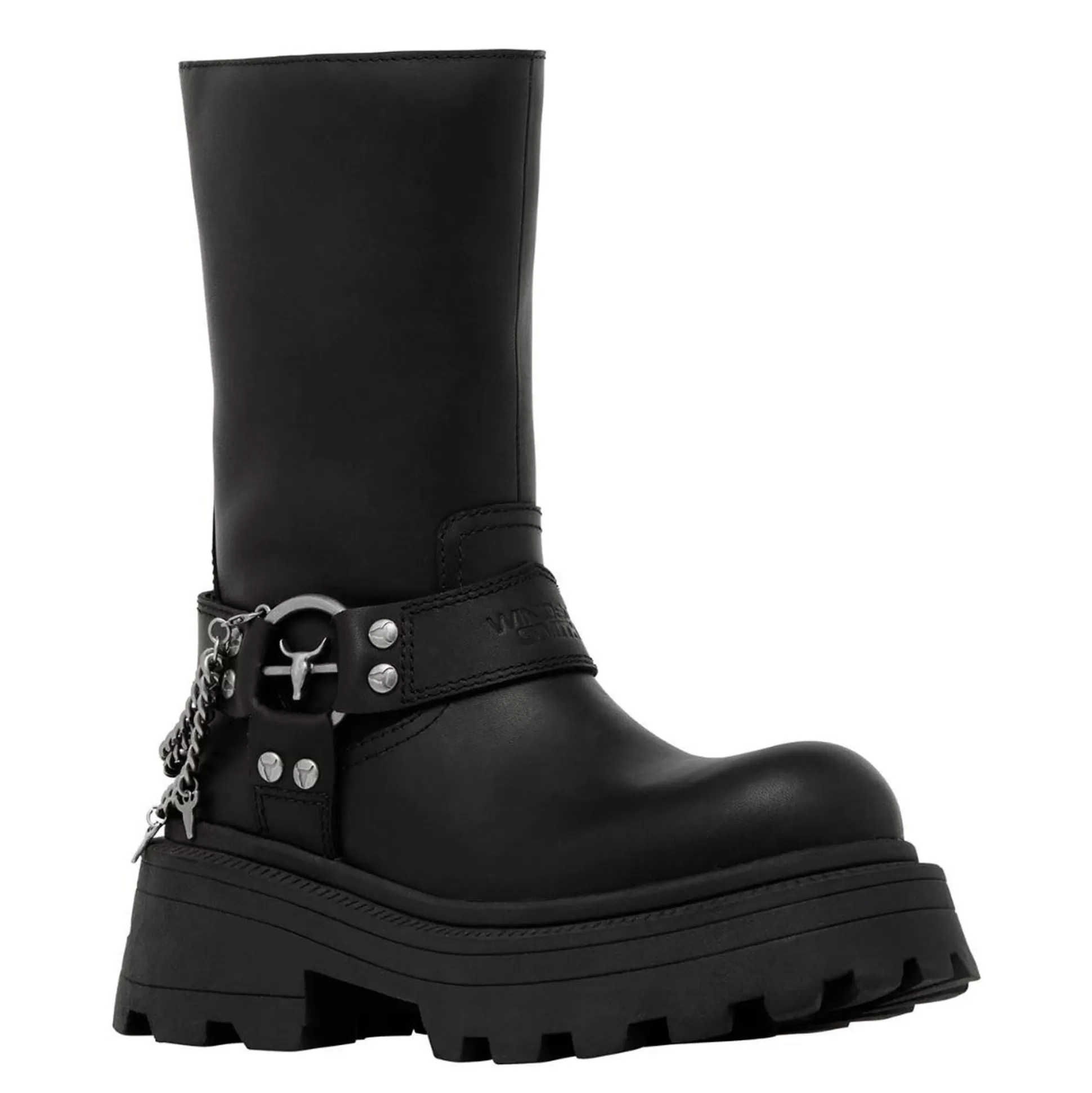 Woman Windsor Smith Platform Boots*Thrilling Black Leather