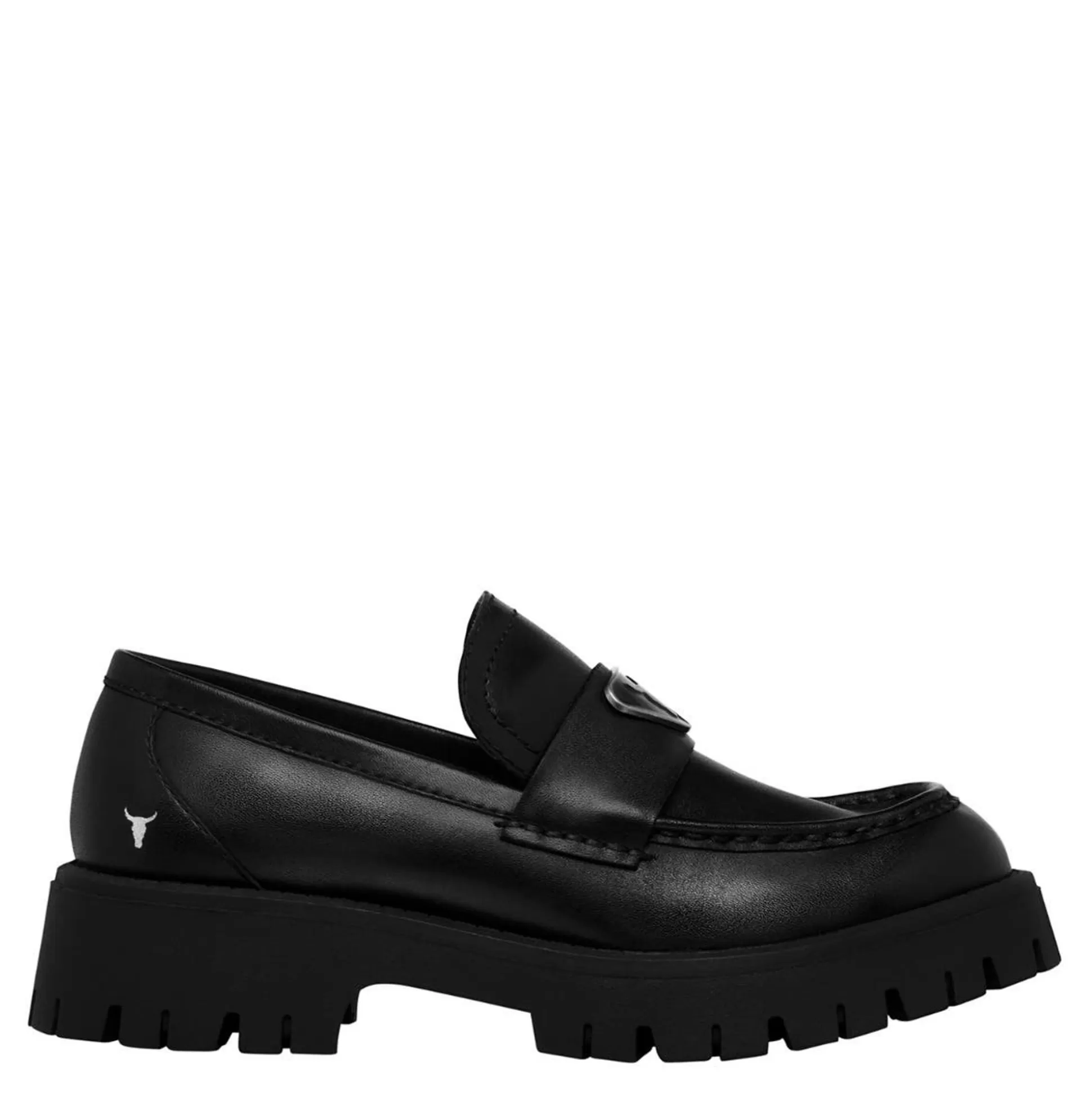 Woman Windsor Smith Flats*Throne Black Leather Shoe