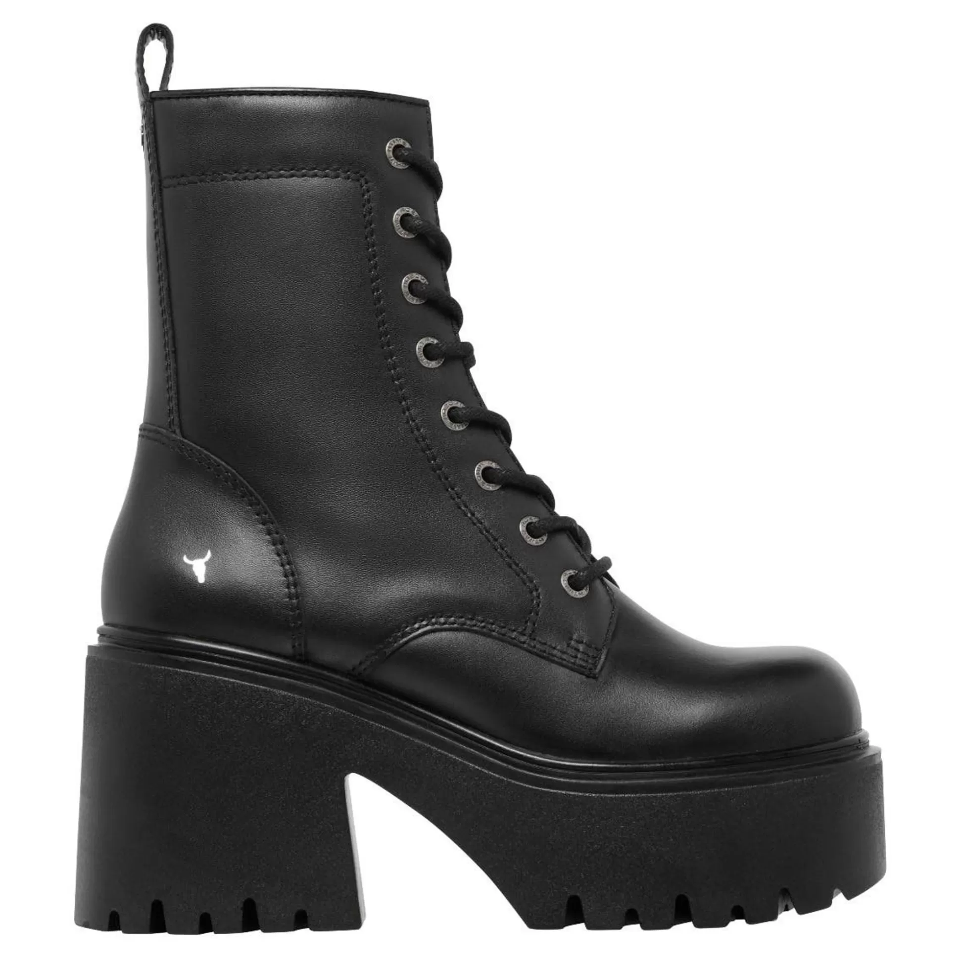 Woman Windsor Smith Platform Boots*Totally Black Leather