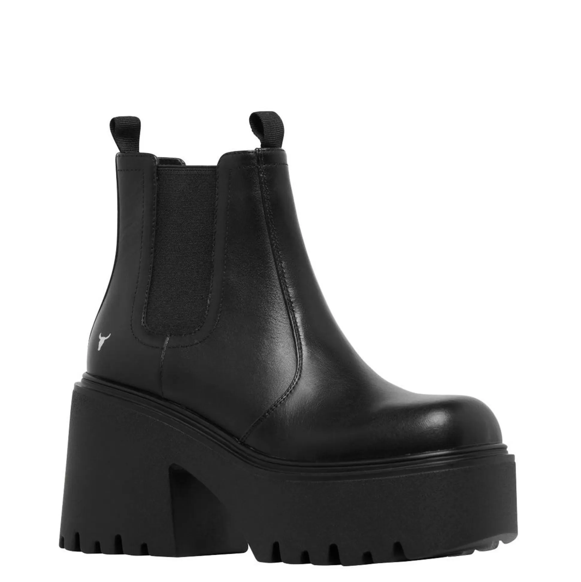 Woman Windsor Smith Platform Boots*Tricky Black Leather